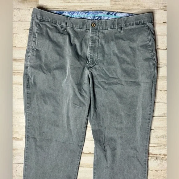 Tommy Bahama Island Zone Mens Pants Gray Size 40x32 Performance Chino Stretch - Picture 3 of 10